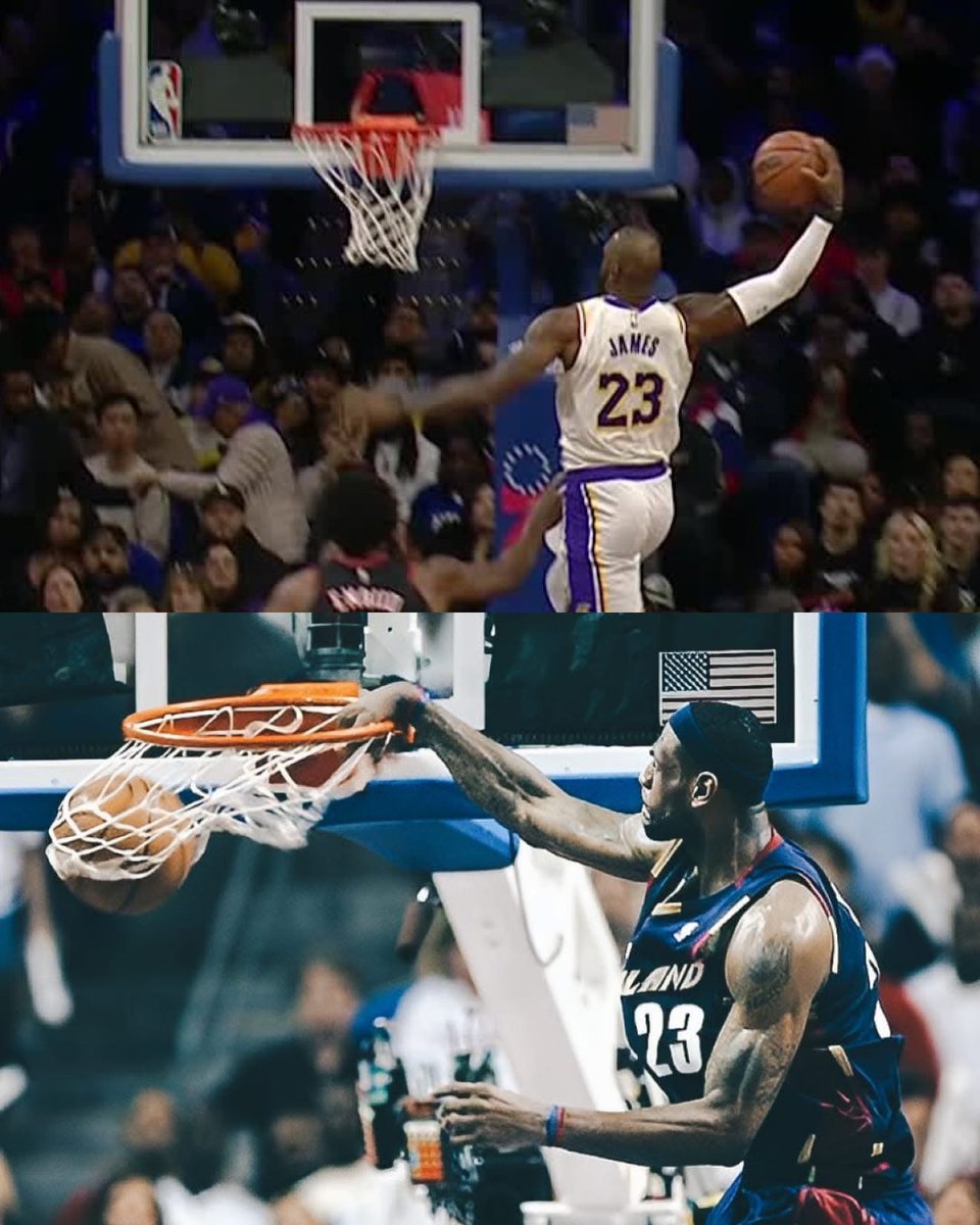 LeBron’s head used to be above the rim 😢