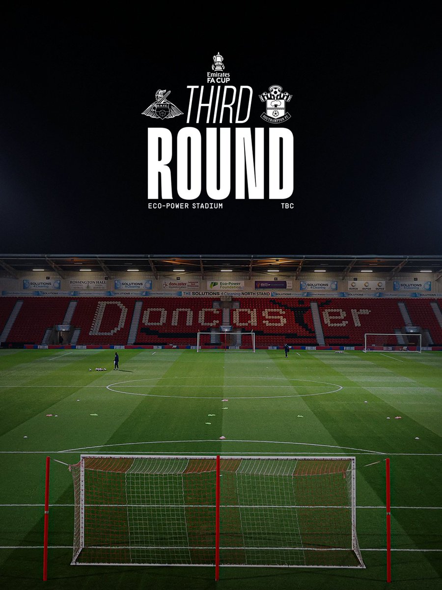 SouthamptonFC's tweet image. 🏆 We travel to @drfc_official in round three of the @EmiratesFACup