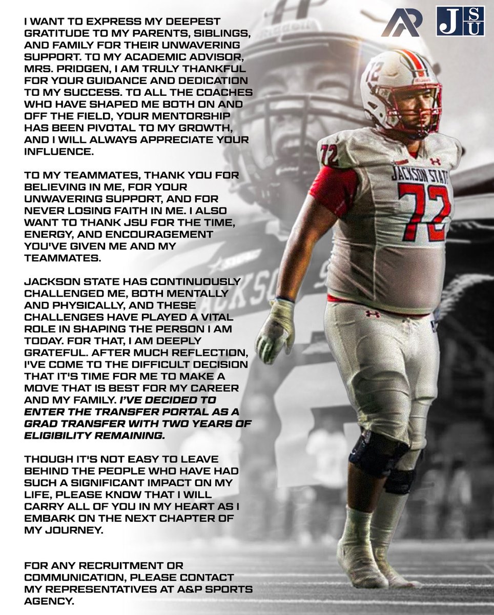 Thank you JSU💙🐅