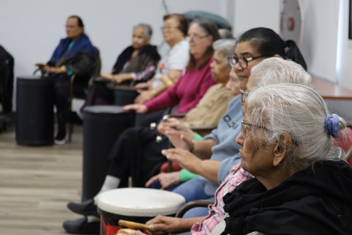 The beats of the Drum Circle Workshop kept our clients at the Adult Day Services program connected with their skills as musicians! 🥁 Revitalizing the room with sound, staff was impressed to see everyone follow along with the instructor! 🪘 

#DrumCircleWorkshop #AdultDayServices