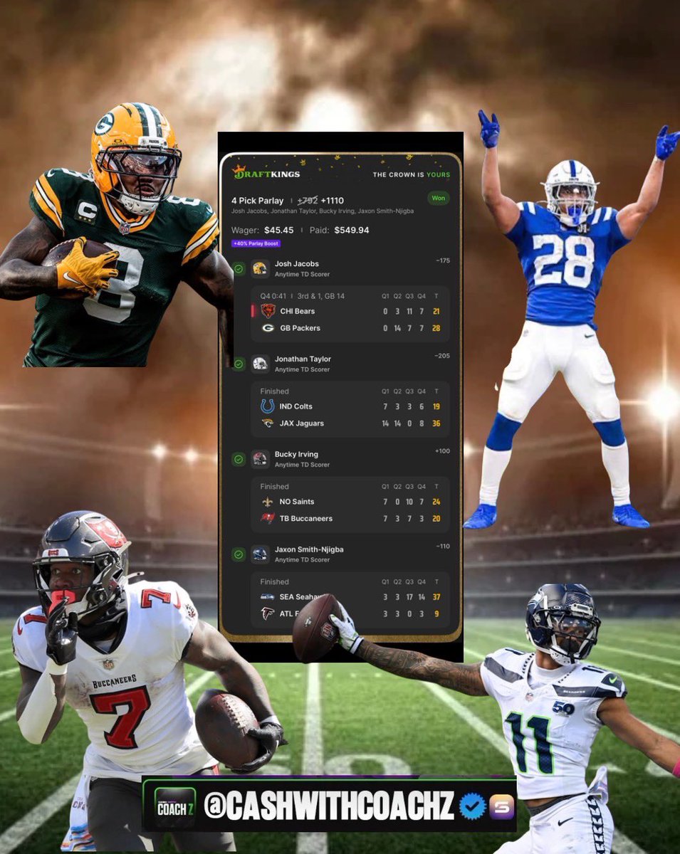 CASHWITHCOACHZ's tweet image. Delivered a +1110 birthday BANG for the cord 🥳

Drop your cashapp, like and retweet to enter cash giveaway 💰 

Promo code NFL40 for 40% off today🔥 

Link in bio to tap in and cash as a community 💤