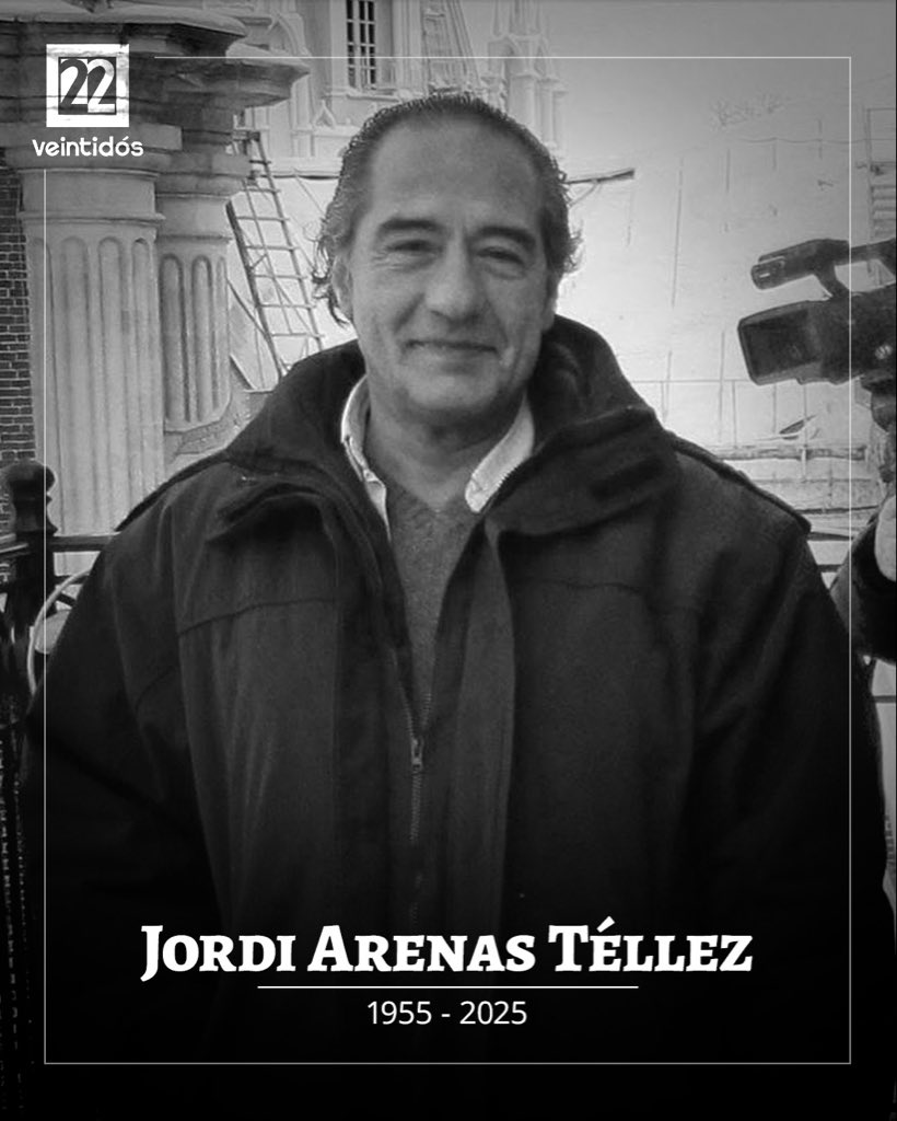 Con profunda tristeza, lamentamos el fallecimiento de nuestro amigo, compañero y maestro, Jordi Arenas Téllez, productor que materializó proyectos para distintos canales de televisión, desde Imevisión hasta Canal Veintidós, donde lo despedimos y recordamos con cariño y