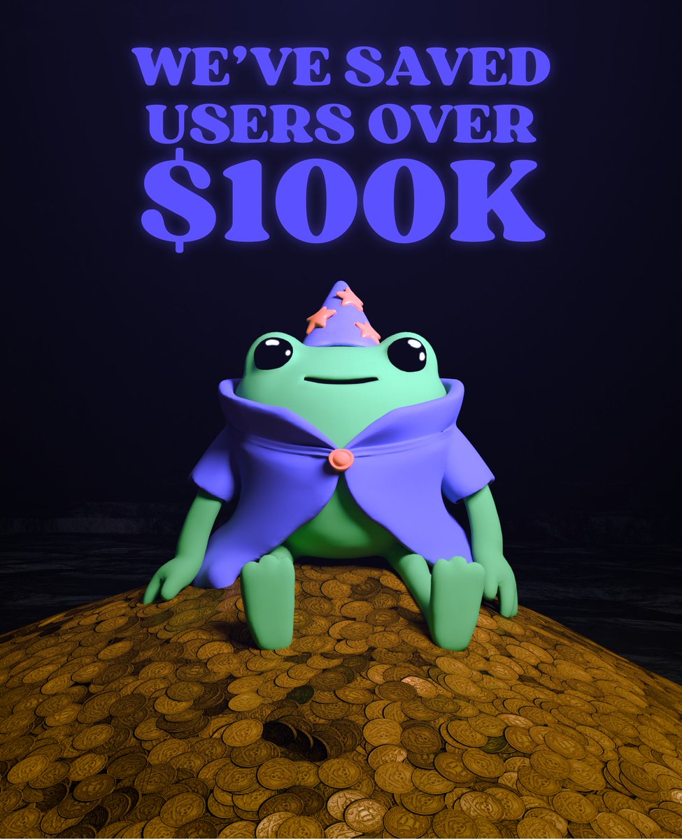 $100,000!

That’s how much we’ve already kept in our users pockets from doing what we do best.

Lowest fees, Fastest swaps ⚡️

A win for us is a win for Solana.

Million next?