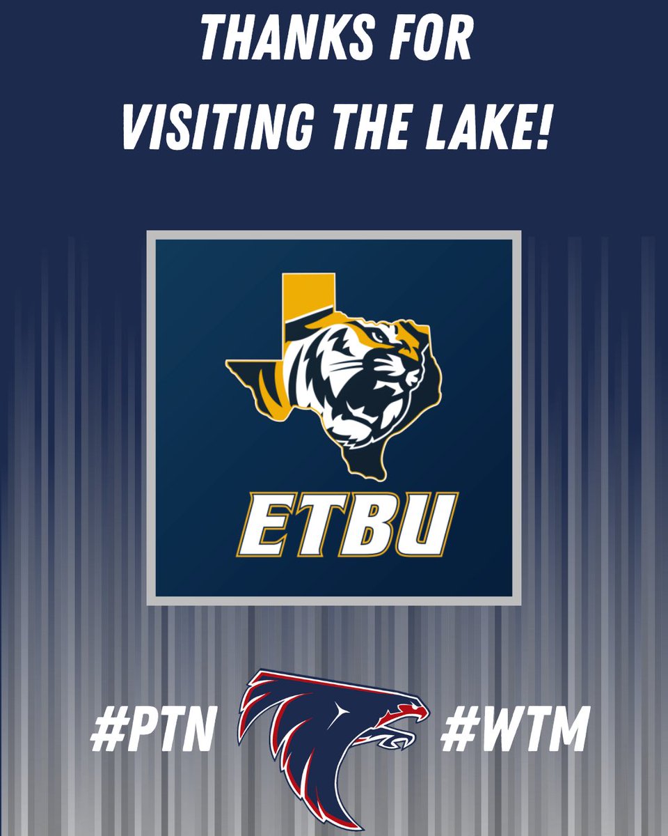 Thanks <a href="/ETBU_Football/">ETBU Football</a> for stopping by the Lake today!  #RecruittheNest