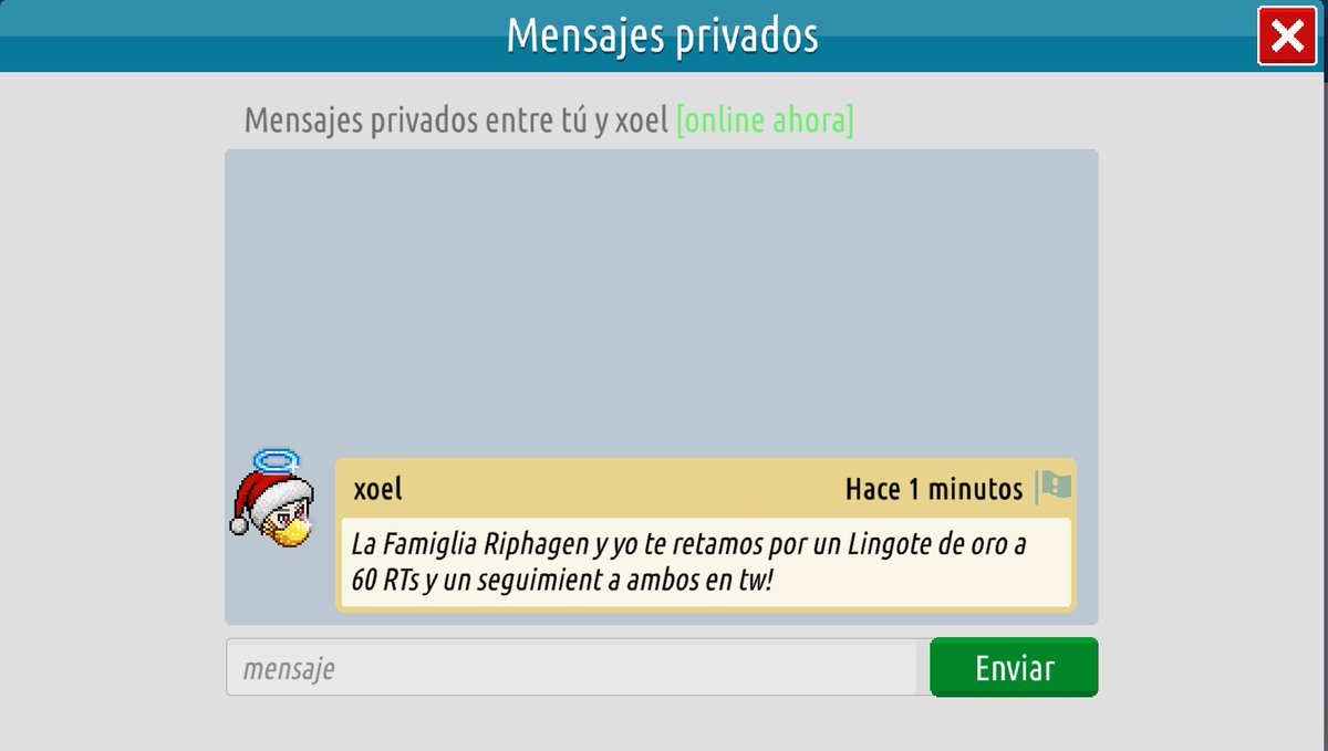 Hola mis niñes de tw, me han retado <a href="/Flash31_habbo/">Xoel</a> por 1l. Ayudenmeeee. Los quiero 🤍🩷 

<a href="/pikitasHB/">💢⚔Brenda⚔💢</a> <a href="/ngelytox/">🌟😇 @𝕟𝕘𝕖𝕝𝕪𝕥𝕠𝕩 😇🌟</a> <a href="/allyhb_/">-Allyday-</a> <a href="/Azeregahb/">Angelica</a> <a href="/lunelys_/">Lunelys 🩷</a> <a href="/Reyes2019_HB/">👑Reyes👑</a> <a href="/eddyjr_roman/">Eddy:</a> <a href="/ES_X_igual_Y/">x=y</a> <a href="/nosoysej/">sej</a> <a href="/HabboBoy_es/">.HabboBoy</a> <a href="/3lBaroni/">Baroni</a> <a href="/xDreams11/">🐺</a> <a href="/Valu3501/">Valuꦿꪳ੭ु</a>