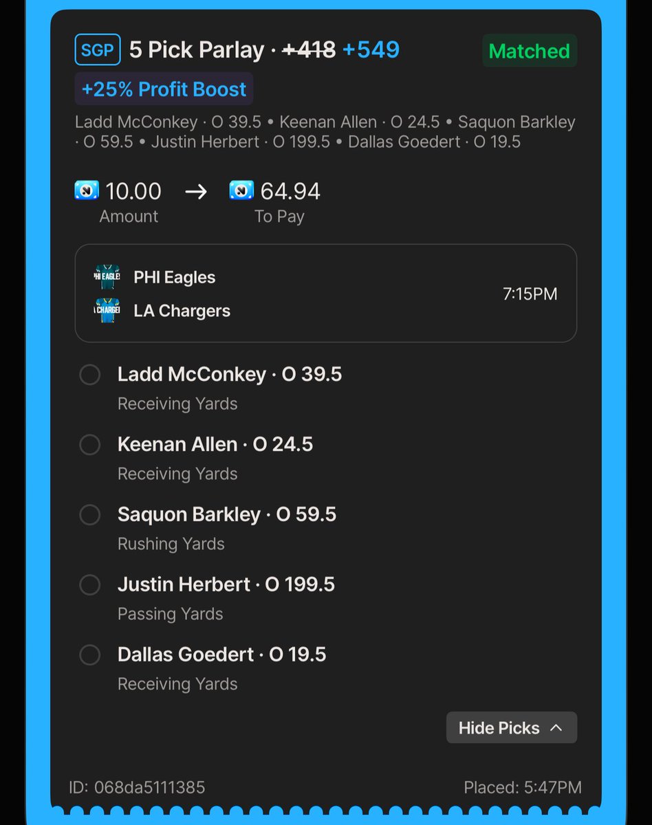 MNF picks odds via <a href="/Novig/">Novig</a>