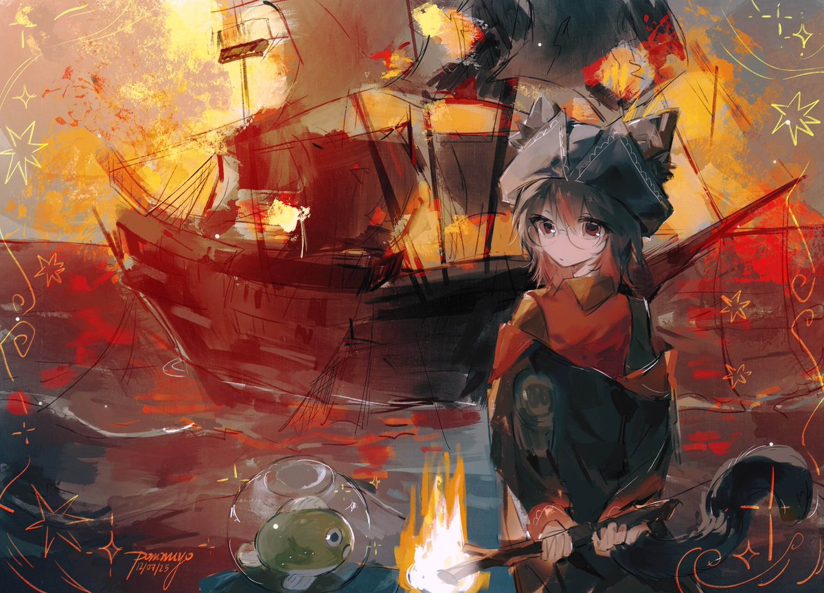 pommiverse's tweet photo. let it all burn 🧨 #oc https://t.co/ckPEivlwla