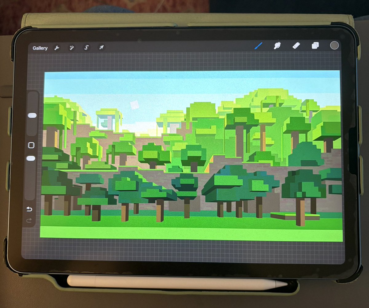 Wip on my Minecraft background