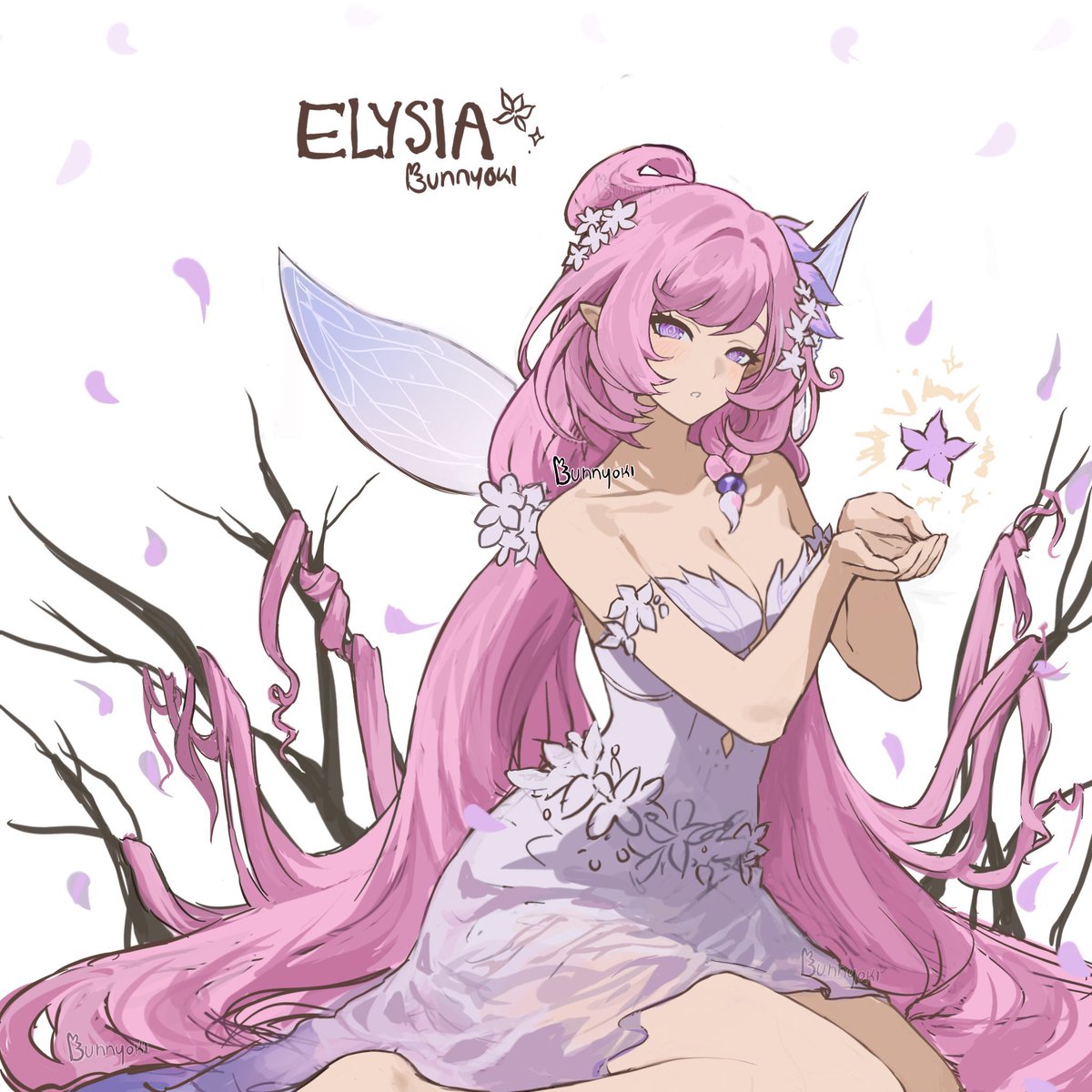 bunnyoki's tweet photo. my latest cyrene and latest elysia https://t.co/4BRbEOalNR