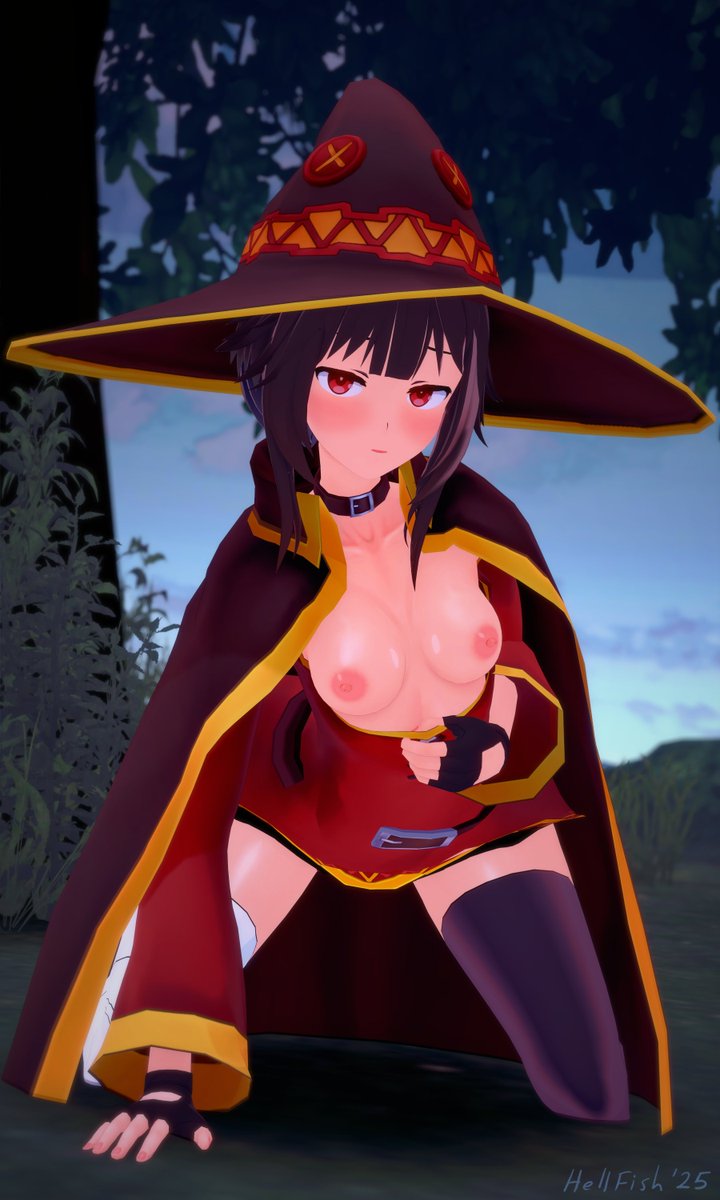 Shy lewd megumin is cute. #megumin #nsfw #hentai #rule34 #koikatsu #KoikatsuParty