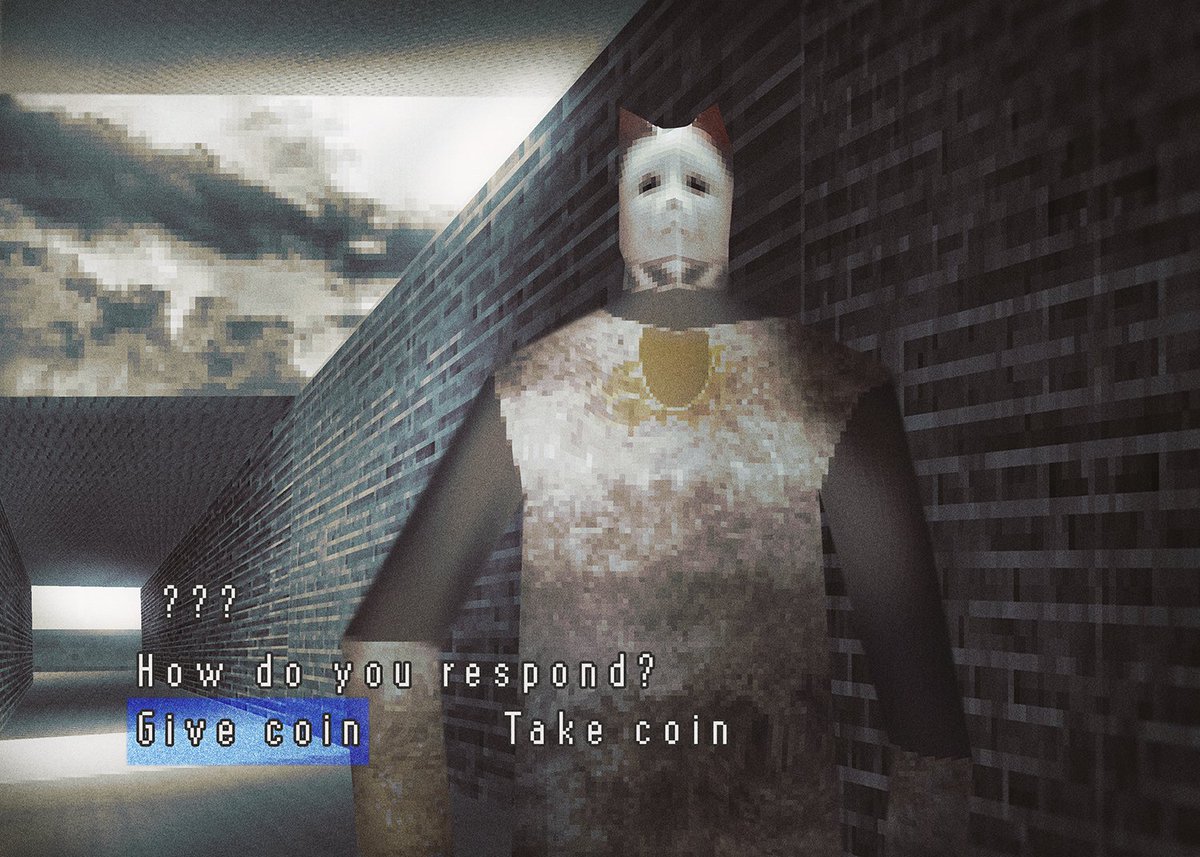 I'm gonna be in a manekineko-themed show opening at fishcake in Honolulu this Thu 11/12, 6-8pm. Made some fake ps1-era graphics pieces for the show.