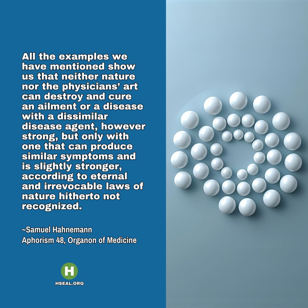 certhomeopathic's tweet photo. Aphorism 48 reminds us:
Healing doesn’t happen through dissimilar forces. It happens when a remedy mirrors the symptom pattern — similar, but slightly stronger — activating the body’s own correction.
#NHPCB #Aphorism48 #Organon #HomeopathyTruth https://t.co/n2lkG3oGWO