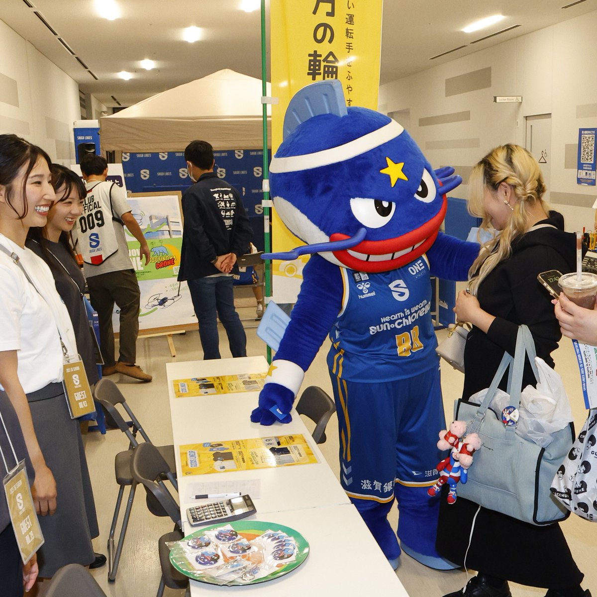 マグニーは近江商人の末裔、、、かも🙄  #滋賀レイクス #マスコットキャラクター #ご当地キャラ #バスケットボール #商売繁盛