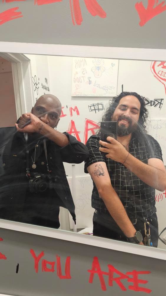 Yesterday was crazy. Today I’m fully feeling it 🤘🏾

<a href="/unevenpictures/">Ｕｎｅｖｅｎ 🔜 TBD</a> are ink bros now hah!