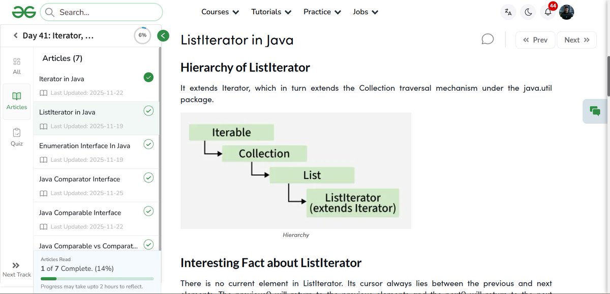 amanhaidry's tweet image. #Java from @geeksforgeeks 🚀
✅Iterator
✅ListIterator
✅Enumeration Interface
✅Comparator Interface
✅Comparable Interface
✅Comparable vs Comparator
✅Concurrent Collections

#365DaysOfCode #JavaDev #GeeksforGeeks #gfg #nationskillup #skillupwithgfg #365DaysOfCoding
