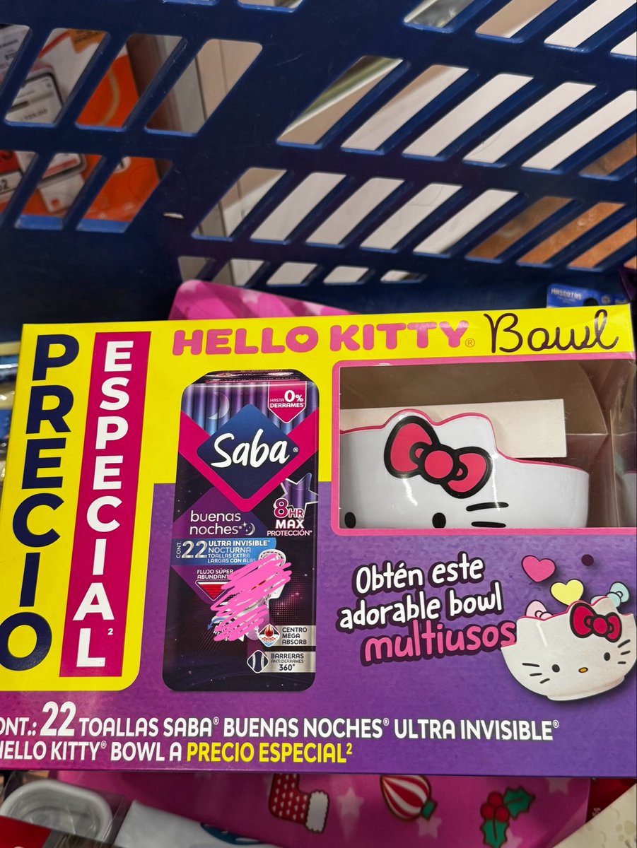 I love Mexico we get gifts with pads. 
I bought this just for the bowl. 
I don’t have periods anymore, so I’m giving the pads to my mom.