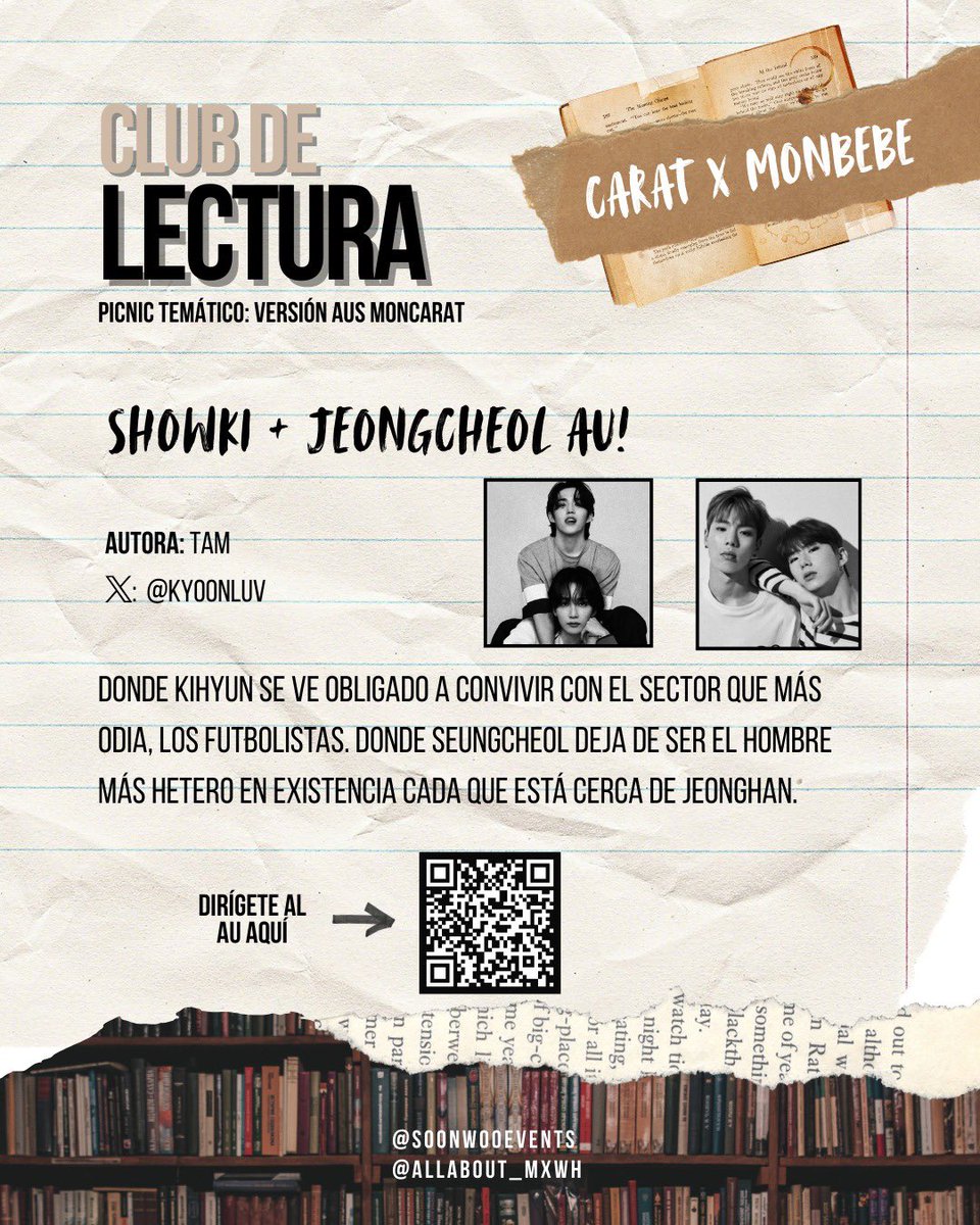 CARAT y MONBEBE!! Lxs invito al club de lectura MONCARAT 📚

En esta edición, AUS de <a href="/kyoonluv/">tam ✵</a> 

🗓: Sábado 13 de diciembre
🕜: 1:30 pm - 5:00 pm
📍: Parque Museo Tamayo, CDMX 

Link de registro: forms.gle/GCuJ3QZLmvqduQ…