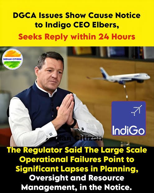 shajimathe78701's tweet photo. IndiGo’s chaos is a BOARDROOM failure, not a cockpit problem.
Over 1,500 flights cancelled in 3 days, after 2 YEARS of notice on FDTL rules – and they still froze hiring and ignored warnings.
This is on CEO Pieter Elbers. Leadership chose profits over planning and safety.
#IndiGo https://t.co/ATLamdMf10