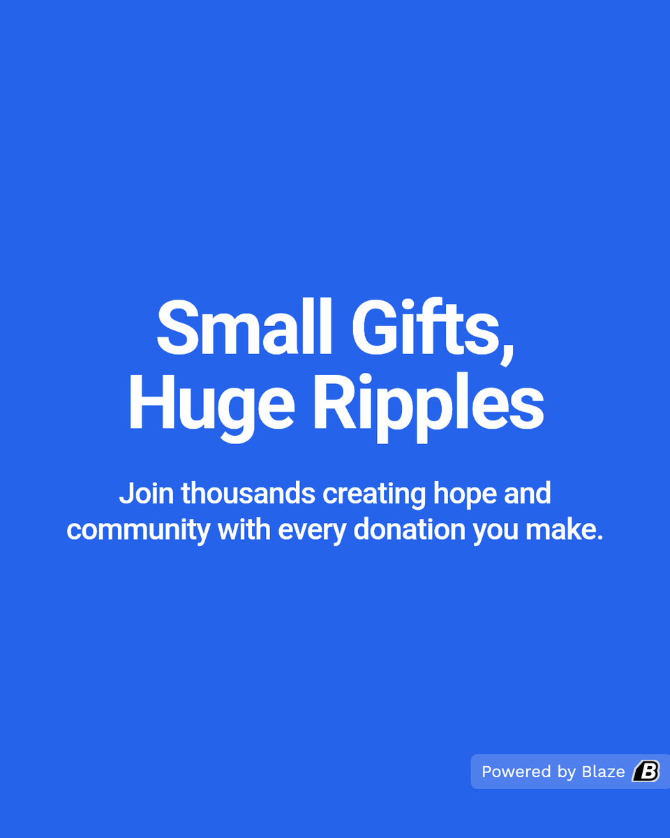 PascalFausti's tweet photo. Feel the joy of giving—watch lives change with every donation. At Givetobe, your gift sparks hope and builds community. Join thousands in this ripple effect. Start small, see big. Ready to make a difference that grows? Join us. #MadeByBlaze https://t.co/MUoLHxgI8k