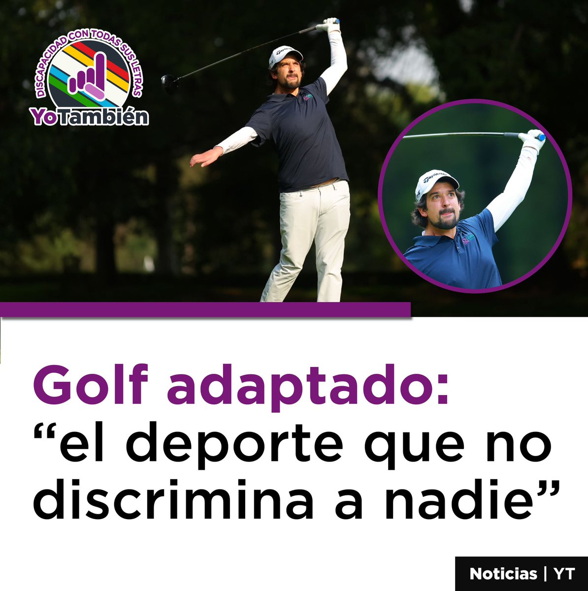 En entrevista exclusiva para Yo También, Bernardo García Infante , golfista profesional con discapacidad, nos comparte su historia y relación con este deporte adaptado, el cual afirma “no discrimina a nadie”. 🏌🏻‍♂️⛳️

García siempre fue afín a la disciplina; sin embargo, tras un