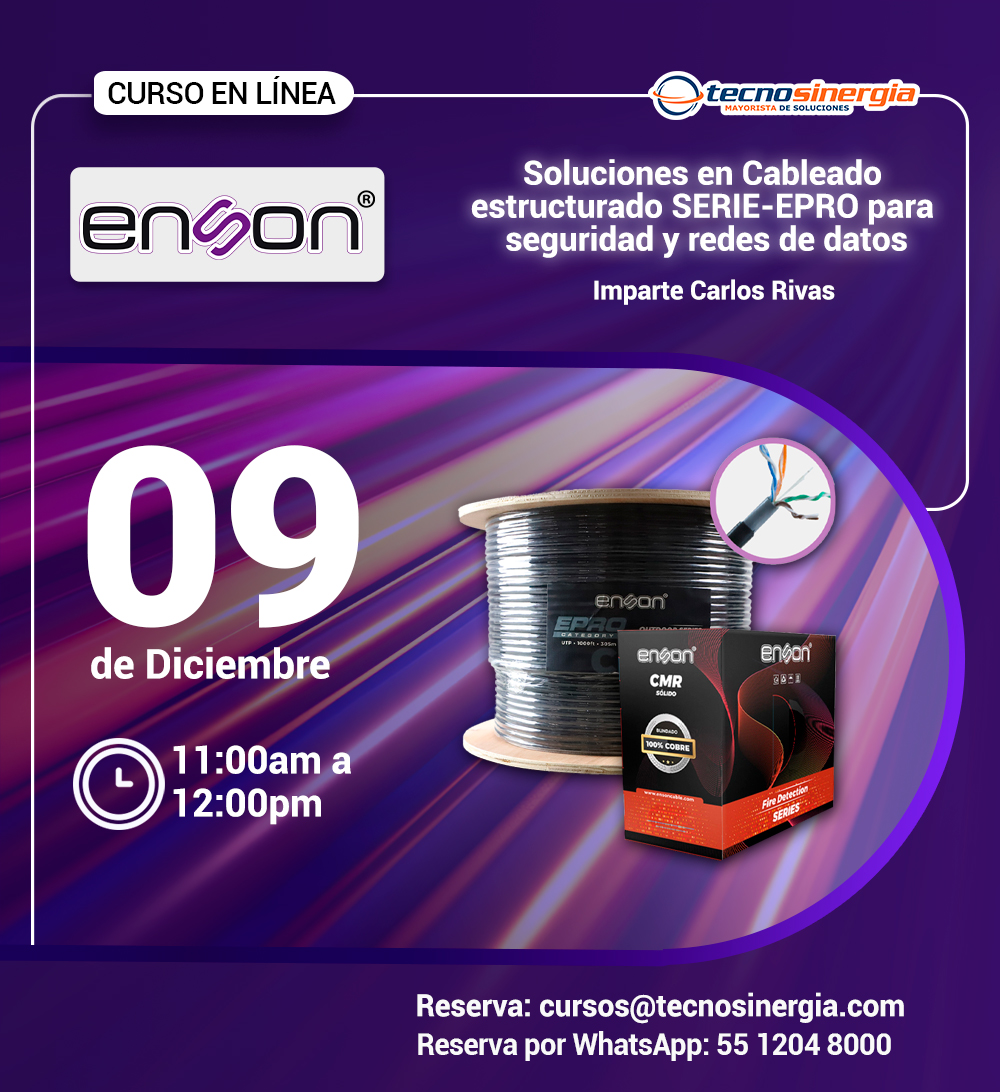 Soluciones en Cableado estructurado SERIE-EPRO para seguridad y redes de datos
📅 9 de Diciembre del 2025
⌚ 11:00am a 12:00pm
💻 Curso en línea
¡Ya es mañana!

Registro 👇
ow.ly/yvji50XFM3Q

Registro por WhatsApp
👉 ow.ly/tBEJ50XFM3N

#CableadoEstructurado