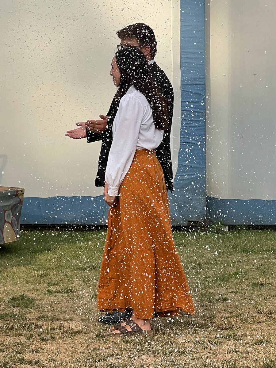 WilderPageant's tweet image. In "Laura Ingalls Wilder Pioneer Girl the Annotated Autobiography Pamela Smith Hill, editor" On page 131 Laura told of having a snowball fight with the boys at school. This week in Walnut Grove we have gotten quite a bit of snow.  It is looking like we will have a white Christmas