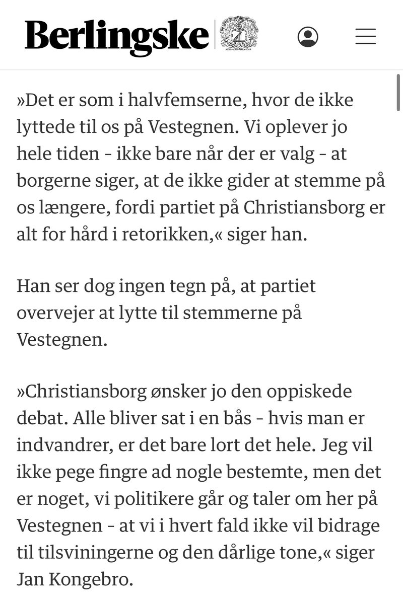 Intet sted i Danmark har været så afgørende for Socialdemokratiets nuværende udlændingepolitik som Vestegnen. Men nu bliver der sagt stop – de lokale S-politikere vil ikke være med længere. 
<a href="/kasperloevkvist/">Kasper Løvkvist</a> og jeg har talt med nogle af dem:
berlingske.dk/politik/vesteg…