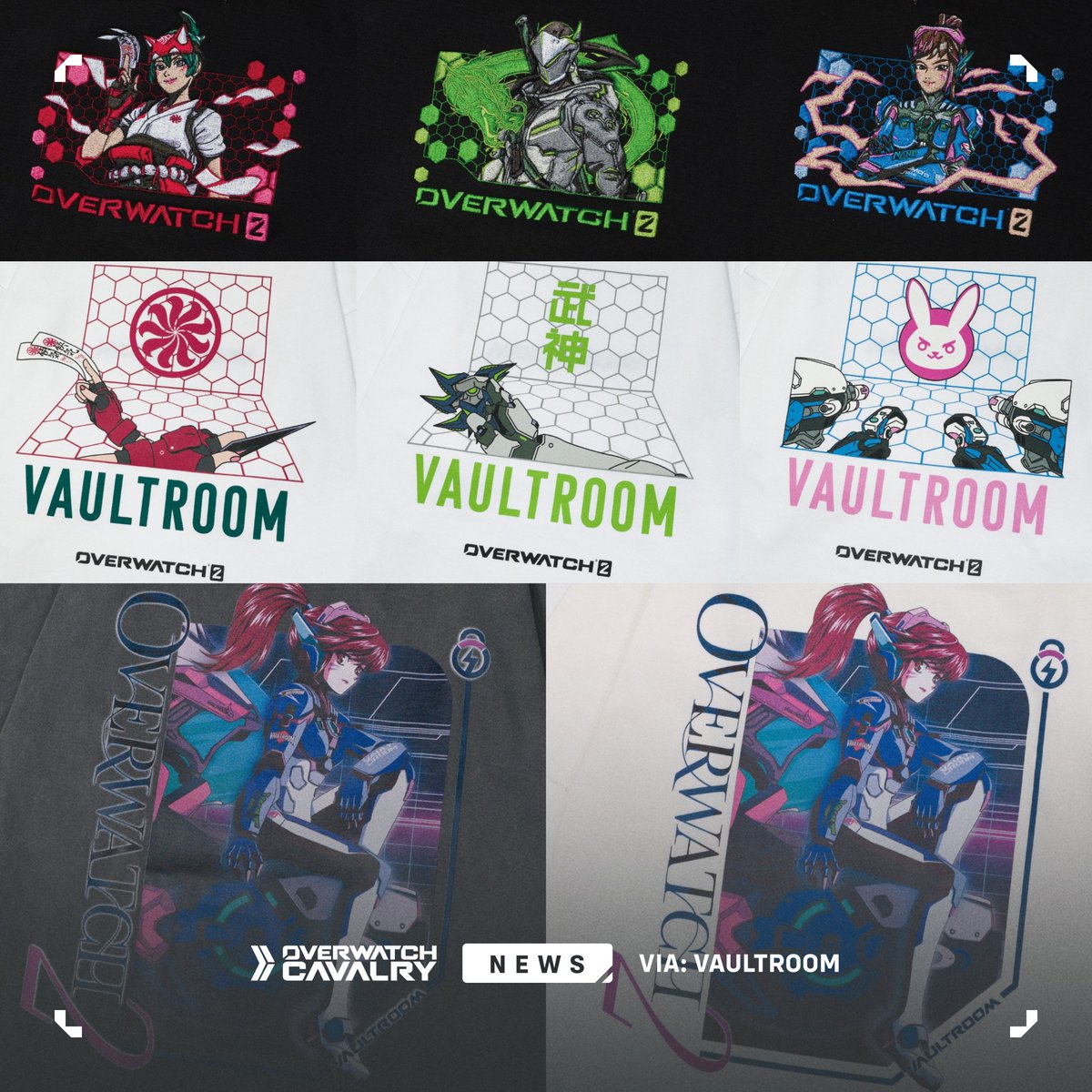 New #Overwatch2 x Vaultroom Collab 👕

The Japanese streetwear brand is set to release a new collection of hoodies and tees featuring Kiriko, Genji, and DVa.

🛒 vaultroom.shop