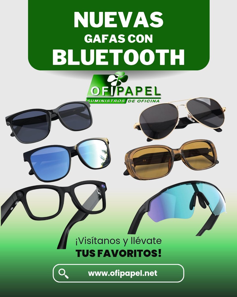 𝐃𝐞𝐬𝐜𝐮𝐛𝐫𝐞 𝐥𝐚𝐬 𝐆𝐚𝐟𝐚𝐬 𝐁𝐥𝐮𝐞𝐭𝐨𝐨𝐭𝐡 𝐪𝐮𝐞 𝐥𝐨 𝐭𝐢𝐞𝐧𝐞𝐧 𝐓𝐎𝐃𝐎
Disfruta música, llamadas y estilo… todo en un solo accesorio. Perfectas para el día a día, para trabajar o hacer deporte.⁣
Ofipapel.net⁣
Los Cristianos (Arona).
⁣
#Ofipapel