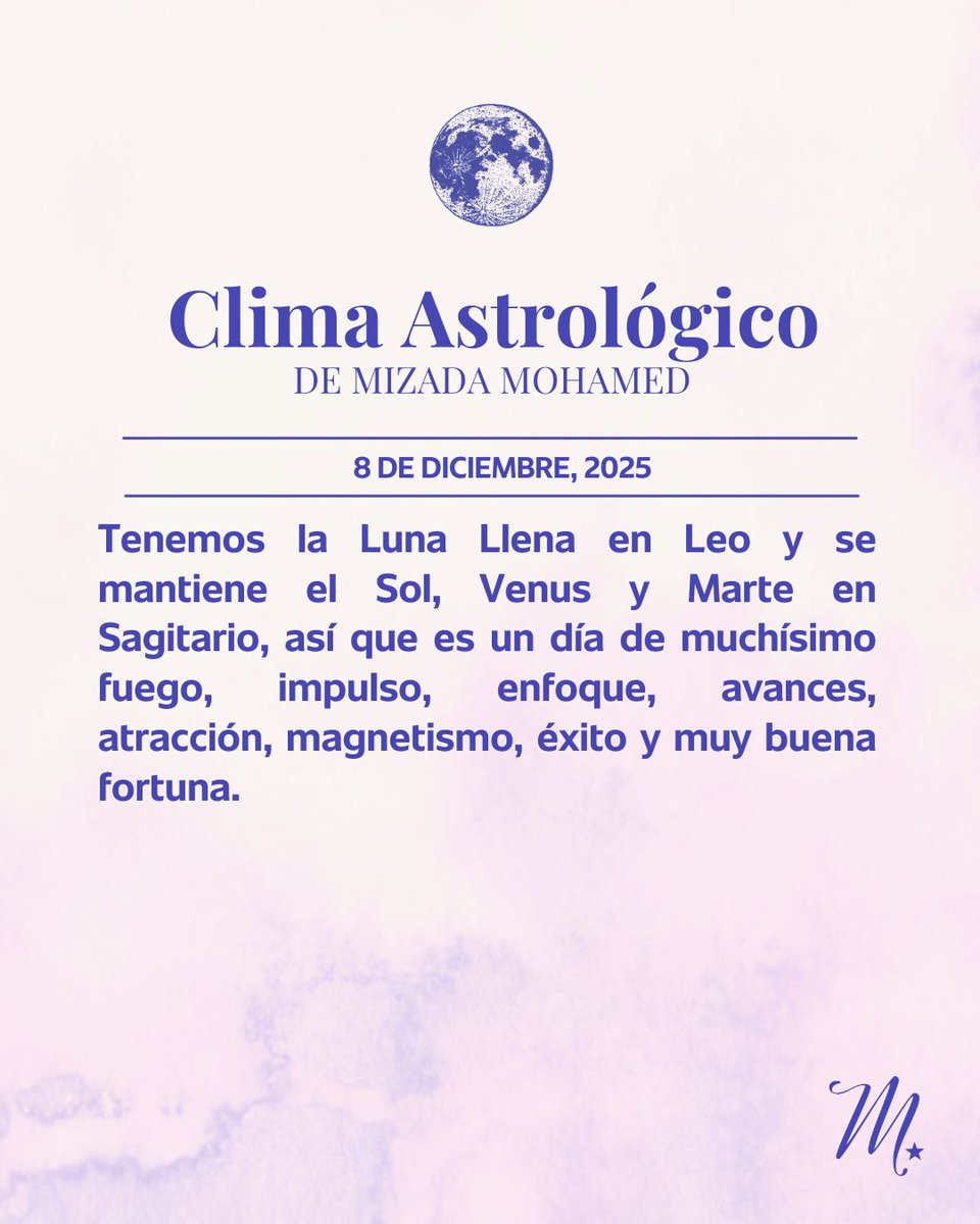 🌟  Tenemos la Luna Llena en Leo y se mantiene el Sol, Venus y Marte en Sagitario, así que es un día de muchísimo fuego, impulso, enfoque, avances, atracción, magnetismo, éxito y muy buena fortuna. 
 #HoróscoposdeMizada #HoróscoposdeHoy #HoróscopoDiario
