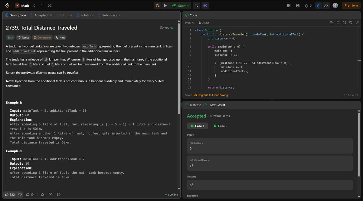 madhavtiwari24's tweet image. Day 221 of #365DaysOfLeetCode ✅Just solved LeetCode problem No. 576! Let’s keep pushing! #LeetCode #CodingChallenge #ProblemSolving