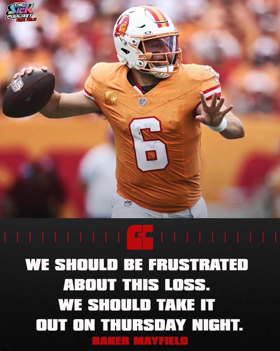 Baker after yesterday’s loss 👇

#Bucs fans, how confident are you that the team will respond on TNF? (1–10)

#Buccaneers #WeAreTheKrewe #thesickpodcast
<a href="/JCAllenNFL/">JC Allen</a>