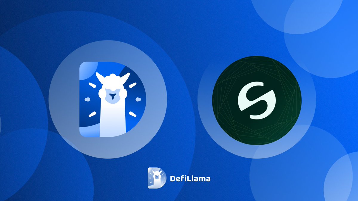 青い背景にDeFiLlamaとStableのロゴ、新しいトラッキング統合を強調