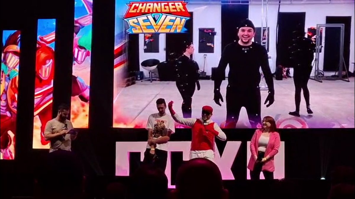 Aqui está o grande anuncio da ComicCon CCXP 2025
Fizemos parceria com a Gixer pra ter nossos personagens no jogo ChangerSeven.
No palco mostramos imagens e contamos como que foi gravar as capturas de movimentos pros personagens que vão estar no jogo.