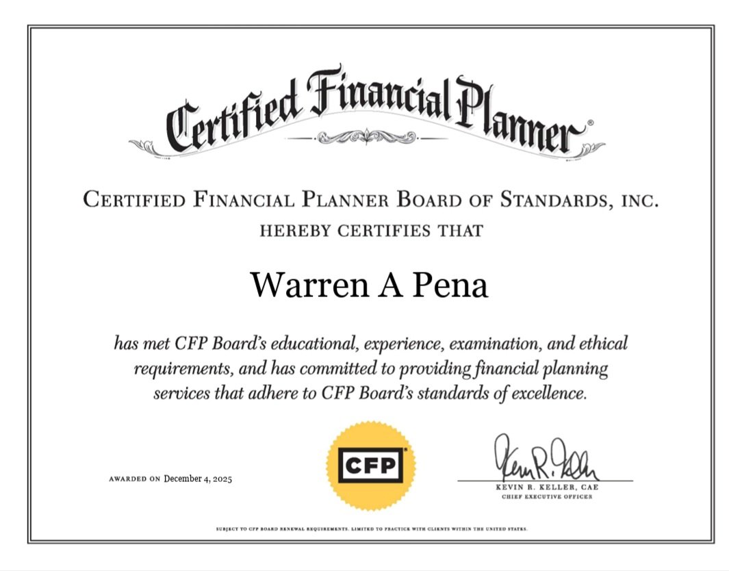 WarrenAntonio's tweet photo. CFP® Official! https://t.co/g1c2DZ8EDc