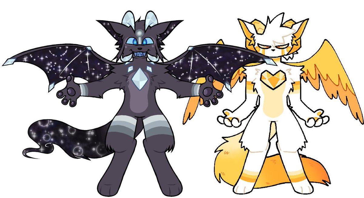 SHuskyStudios's tweet photo. Meet Quartz the Moon God!! With a comparison of the Sun God, Blitz!
#OC #Snowitwt https://t.co/t9LMQlg2QG