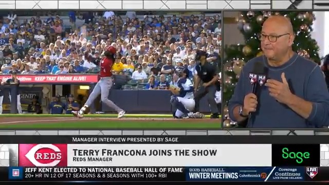 Terry Francona on Elly De La Cruz:
“He's 23 years old and if we can just get him to be more consistent, then we are looking at the best player in baseball…”
#MLBTonight | @SageUSAmerica | @Reds