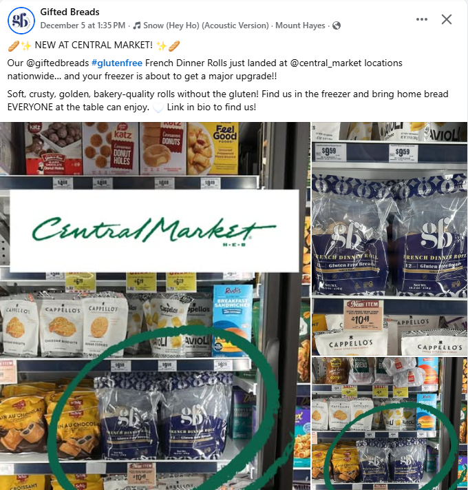 Look for the cRc Kosher symbol on your favorite #GiftedBreads products - now at Central Market! #kosher