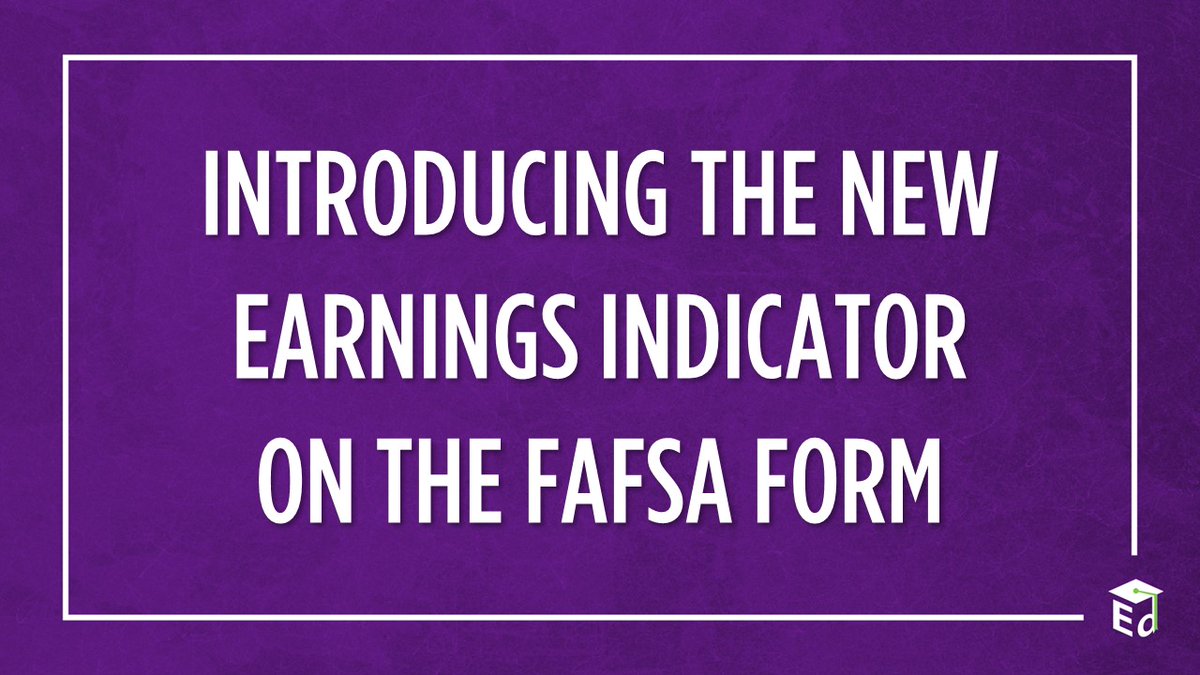 Students and families should know if a postsecondary degree won’t help increase their future earnings.

That’s why ED is introducing a new earnings indicator on the FAFSA® form: to give students straightforward, reliable information as they consider postsecondary options.