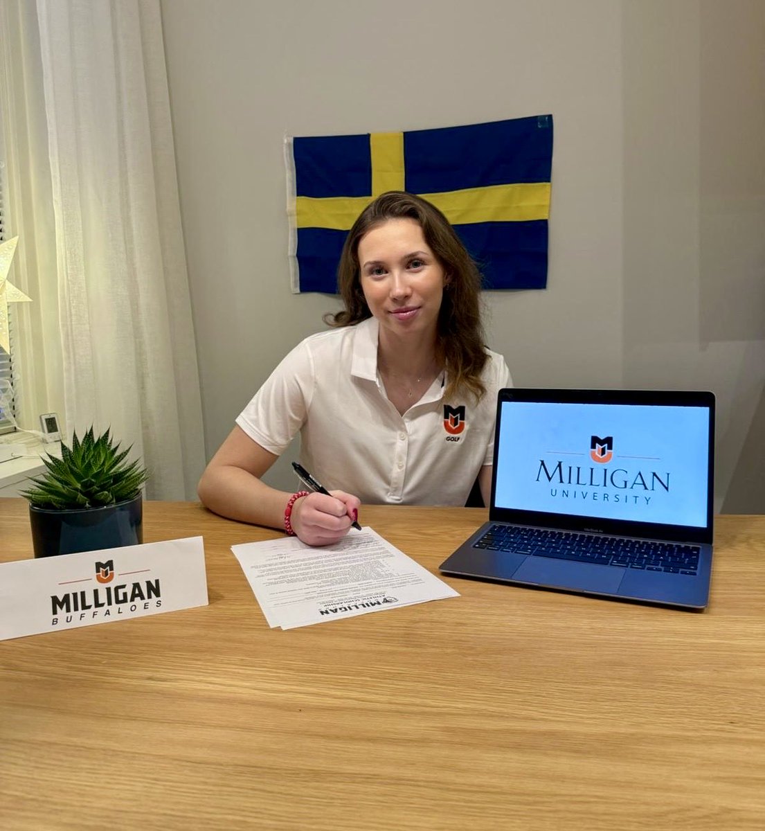 It’s official!  Excited to have Pernilla Suhl from Norrkoeping, Sweden sign with Buffs Golf!  🦬⛳️#GoMilliGolf!