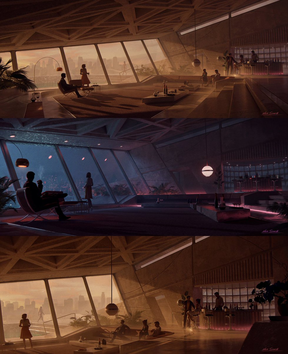 Throwback to some Mid-Century Modernism made in #blender