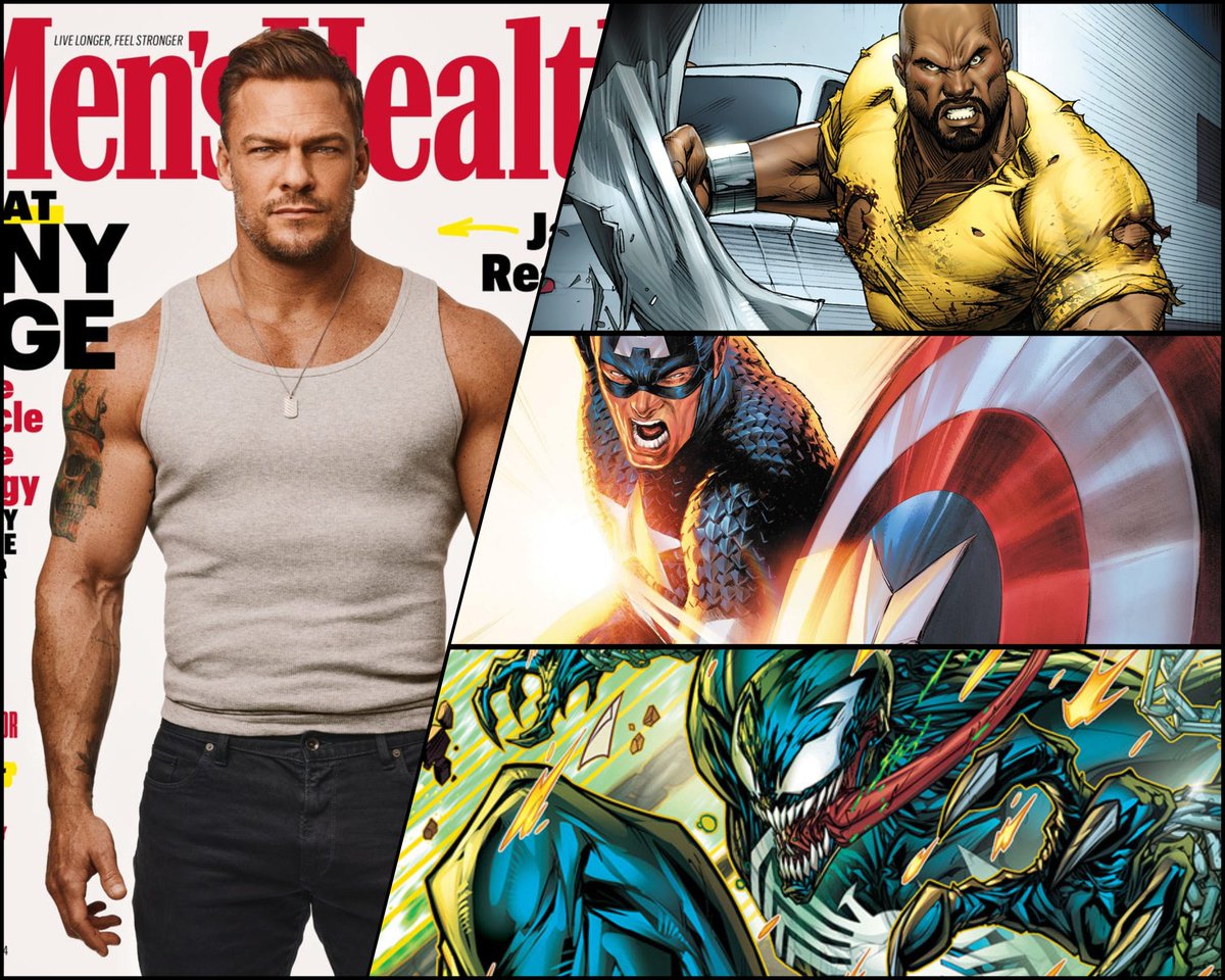 DRKtoss's tweet image. Alan Ritchson as 
- Captain America 
- VENOM
- Luke Cage
Is an ABSOLUTELY WIN!!!