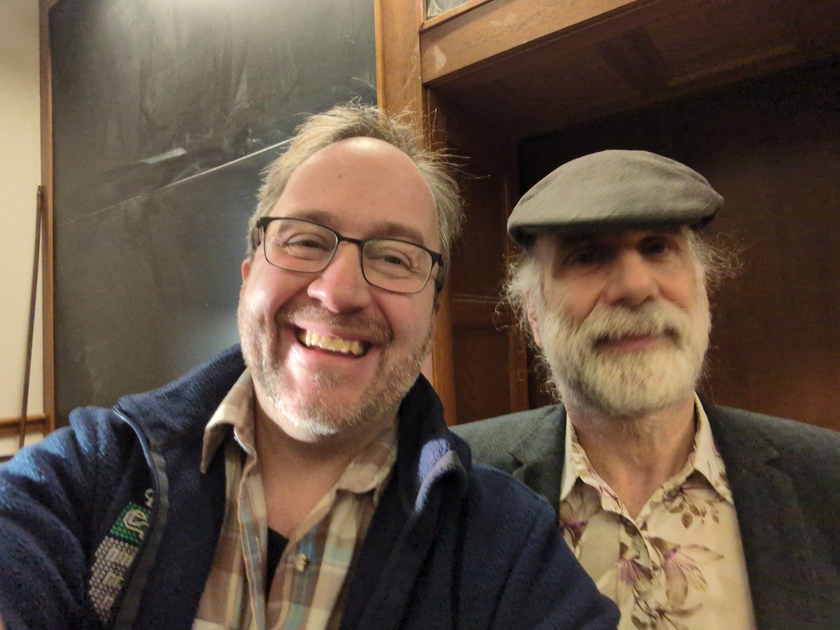 profdiggity's tweet image. Just a couple bros talking about the future of #AI and how we can build a better world. Thanks again to Bruce Schneier and the folks at @Yale #compsci for the lecture. We&apos;ve got an opportunity to shift the conversation toward what&apos;s best for humans in a world dominated by bots.