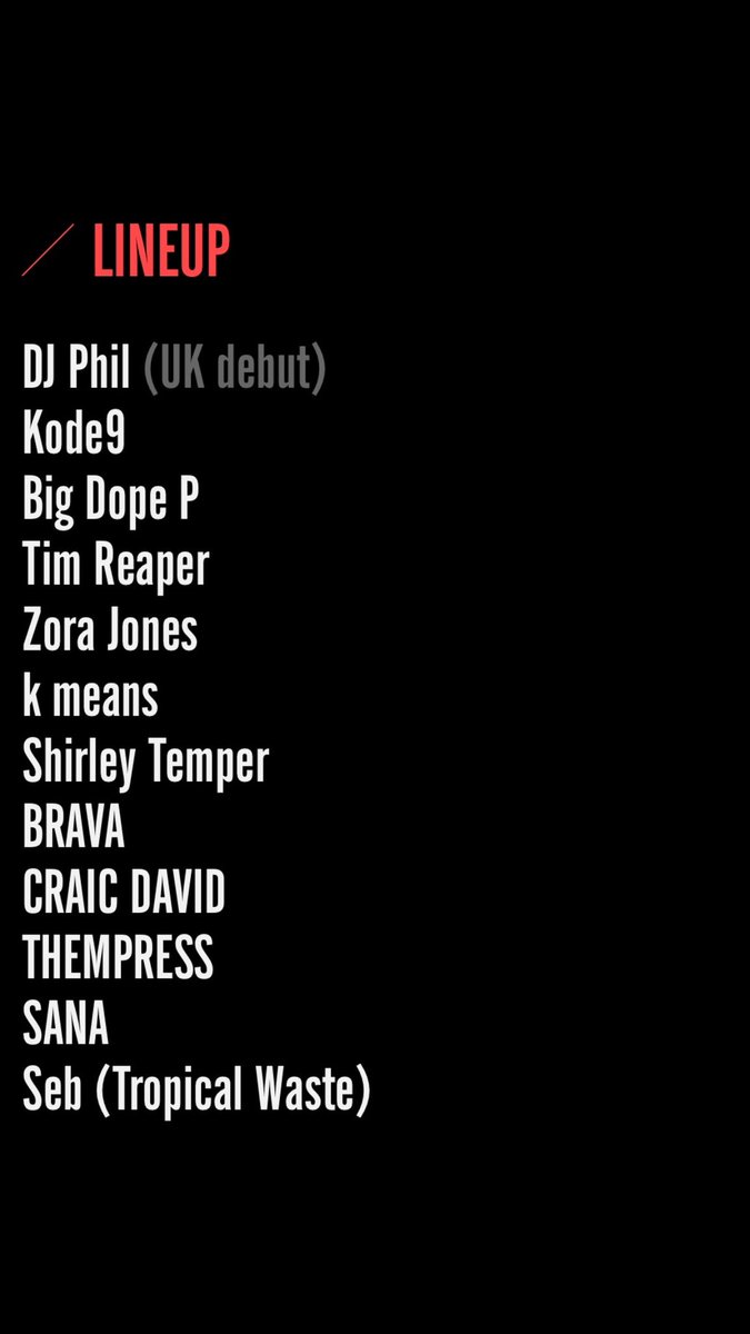 Moveltraxx's tweet image. PSA 1 📣 this insanely stacked line up will take over both rooms of Corsica Studios this Saturday

PSA 2 📣 there are less than 50 tickets left so don’t sleep if you plan to come : THIS WILL SELL OUT

PSA 3 📣 we just revealed the secret guest and it’s the one and only @kodenine