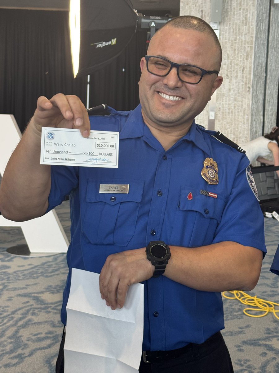 Tampa TSA Supervisor celebrates $10 thousand dollar bonus he received for positive work ethic and not missing a day during the government shutdown. <a href="/BN9/">Spectrum Bay News 9</a>