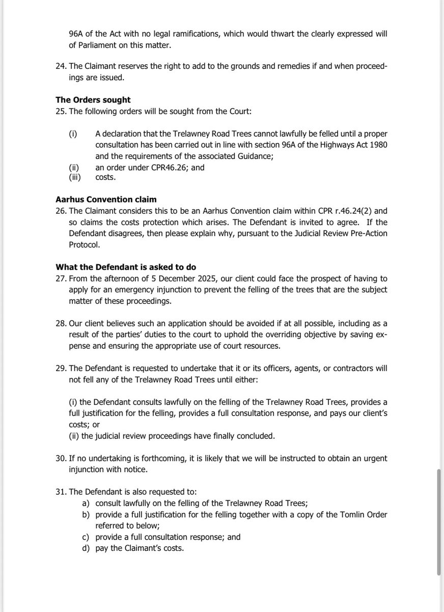 paulpowlesland's tweet image. Here is the remainder of the solicitors letter. Although the law was clearly on the side of local residents, the council was determined to press ahead, apparently in order to keep their dodgy out of court settlement private.  Local residents could not raise (in a single weekend)…