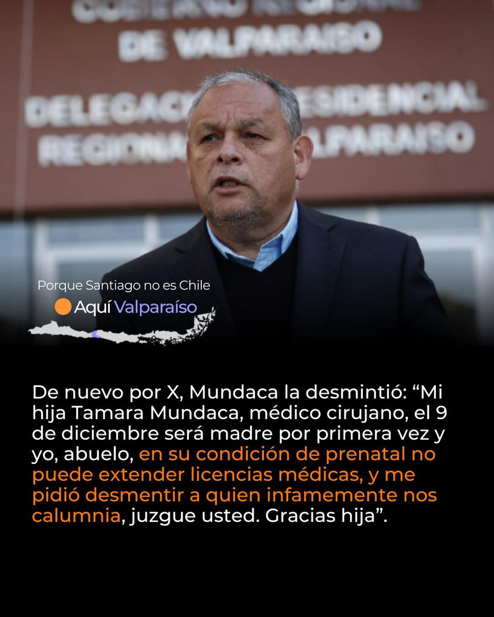 🔴 Gravísimo: según El Mostrador, la diputada republicana Chiara Barchiesi difundió dos videos acusando al gobernador Rodrigo Mundaca de usar una licencia médica para hacer campaña.

En el segundo, mintió: afirmó que la licencia la había extendido su hija.

Mundaca la desmintió