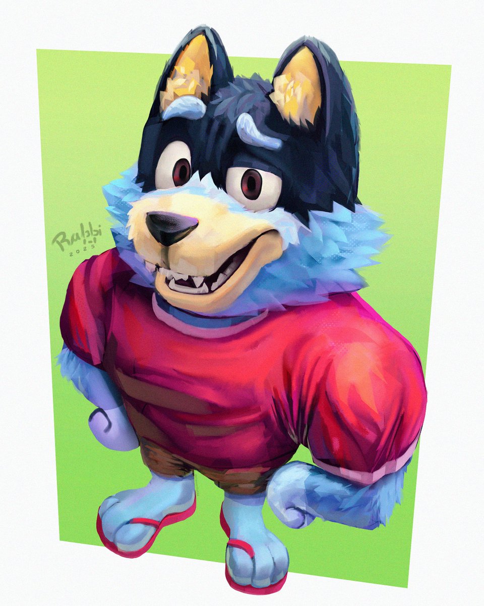 Another attempt at drawing Bandit in this pose

#Bluey #blueyfanart