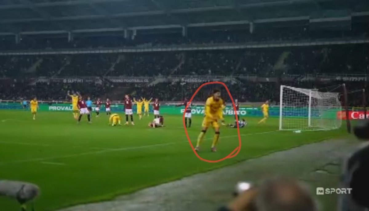 این قاب خیلی خوب بود. پولیسیچ به جای بارتزاگی اومد تو زمین و چند لحظه بعد گل زد. اونقدر سریع گل رو زد که بارتزاگی هنوز نرسیده بود به نیمکت و اینجوری شادی بعد از گل انجام داد.