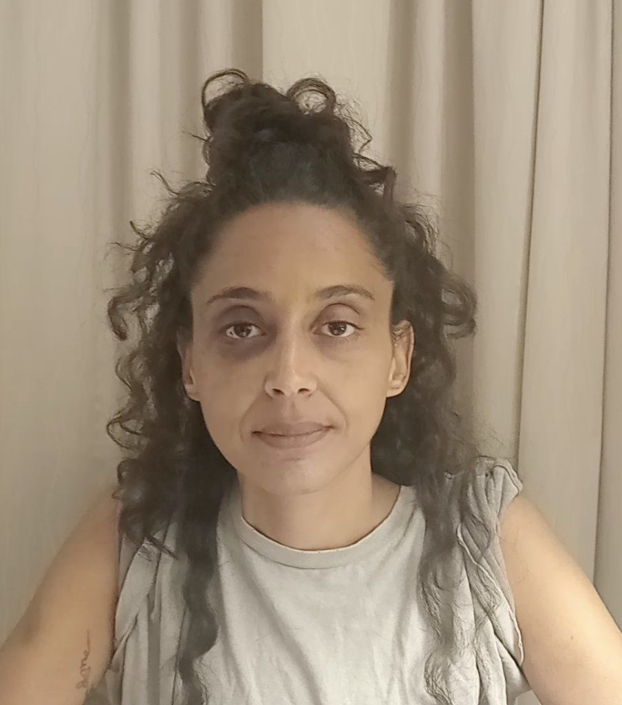 "I was hung from the metal shackles on my wrists and ankles and beaten on my stomach, back, face, ear, and skull by a group of men and women guards, one of whom sat on my neck and face, blocking my airways."

Noa Avishag Schnall, a Jewish photojournalist siezed by israel.